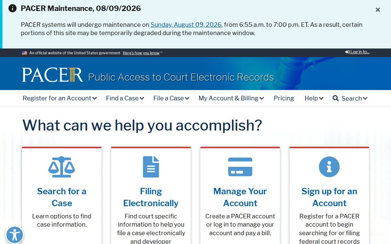 Federal court docket search related to Blanco County criminal records
